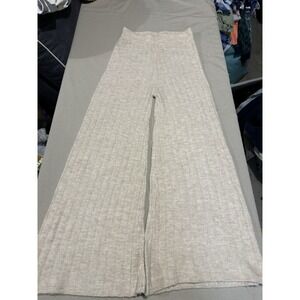 Sincerely Jules Wide Leg Flare Cream Sweater Knit Pants Womens Size XL